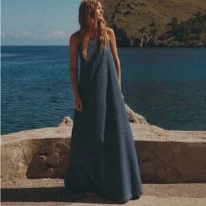 Zara Soft Denim Maxi Dress